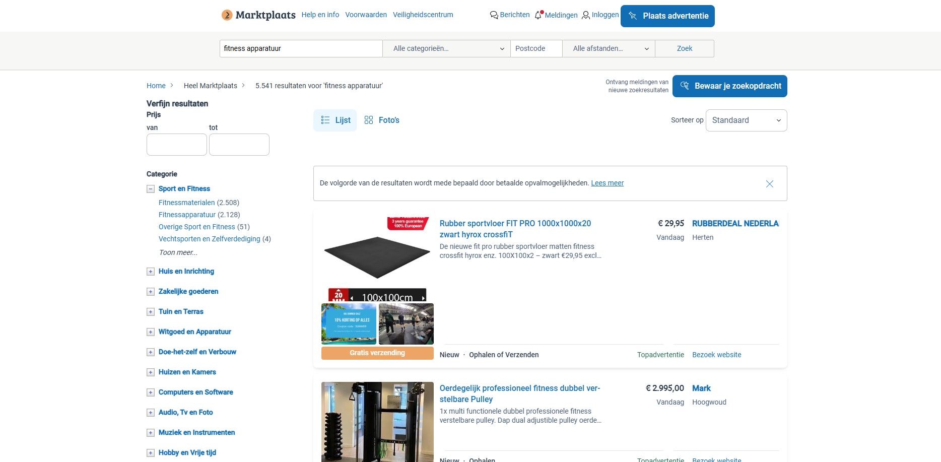 2e hands fitness apparatuur